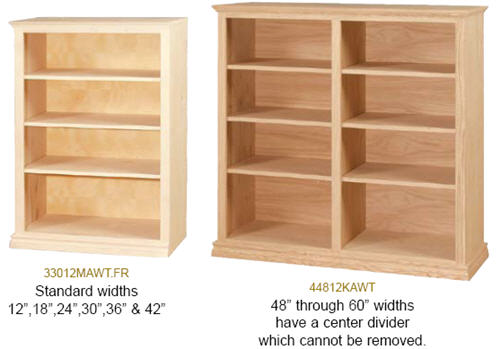 Choose bookcase width